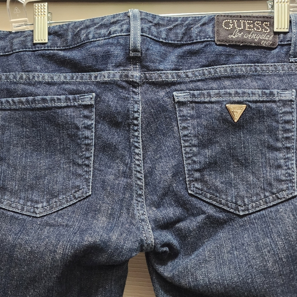 Guess Jeans Foxy Skinny Leg Women's 28 Blue Dark Wash Measures 30x31 - Nice!
